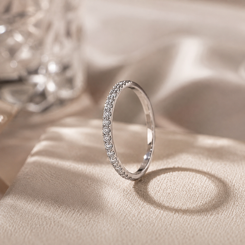 Bague Fine Femme Zircon Brillant | Anneau Minimaliste — ZenChic