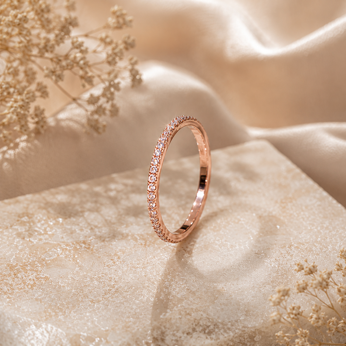 Bague Fine Femme Zircon Brillant | Anneau Minimaliste — ZenChic