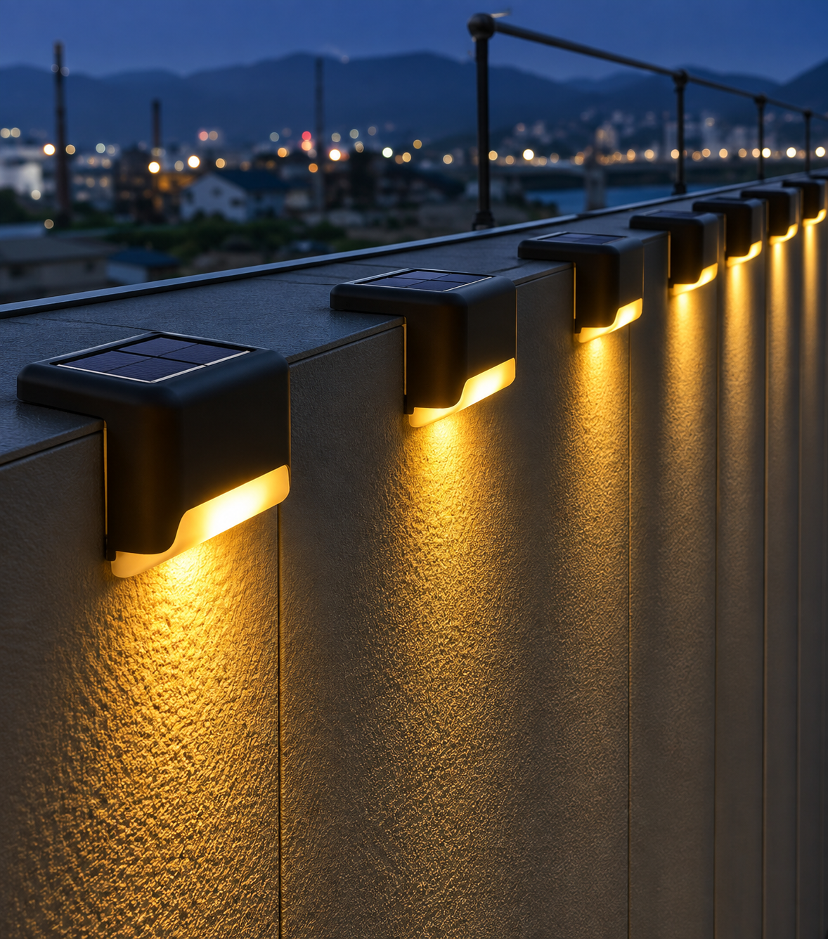 Lampes Solaires d'Extérieur Étanches – Éclairage LED sans Fil pour Escaliers, Terrasse & Jardin (Lot de 4/8/12)