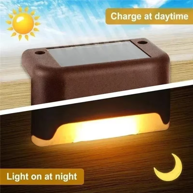 Lampes Solaires d'Extérieur Étanches – Éclairage LED sans Fil pour Escaliers, Terrasse & Jardin (Lot de 4/8/12)