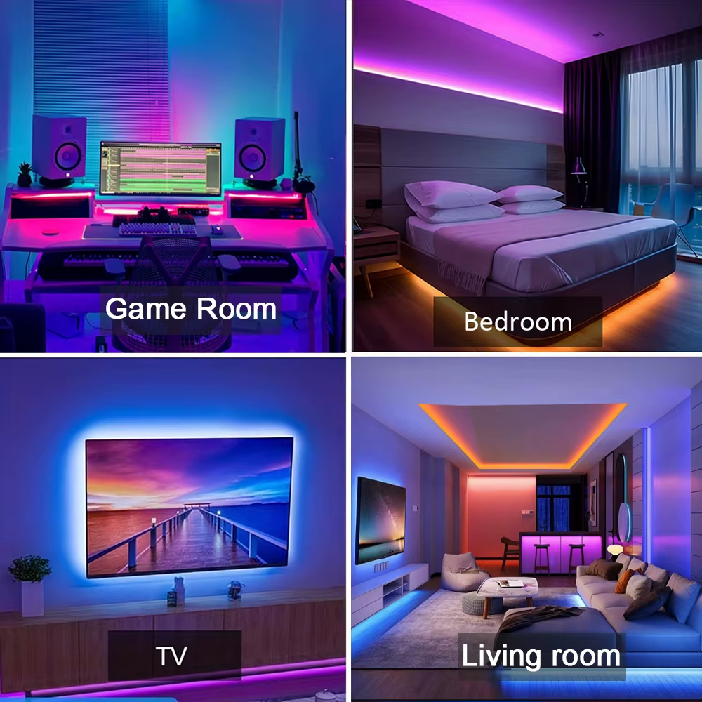 Ruban LED RGB Connecté – Bande Lumineuse Multicolore avec App & Télécommande | Déco Chambre, Gaming, Salon
